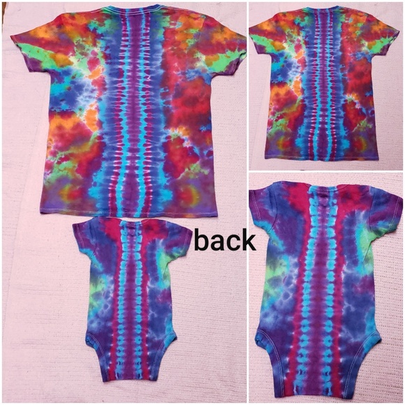 MOMMY AND ME, MEDIUM AND 12 MONTHS TIE DYE SET - Picture 2 of 8